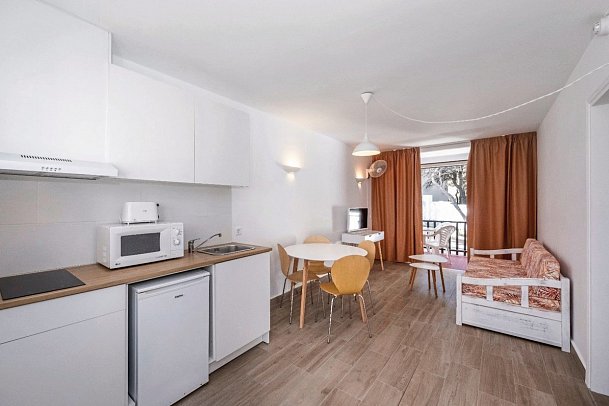 Sol Parc - Wohnbeispiel Appartement 1 Schlafzimmer Gartenblick (Zimmercodierung ABG)