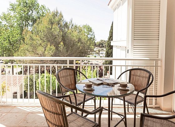 Minura Cala Galdana Hotel & Appartements D'Aljandar - Beispiel Balkon Suite Prestige (Zimmercodierung WD1)