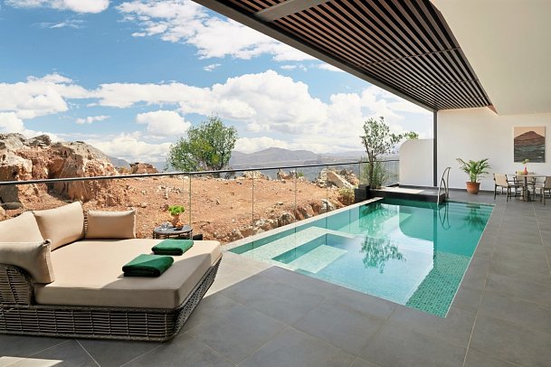 Indigo Jabal Akhdar Resort & Spa - Wohnbeispiel Royal Two bedroom Canyon View Terrace Suite (Zimmercodierung WB4)