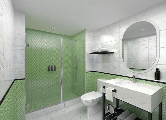 Hilton Miami Beach - Beispiel Bad Modellbild (Zimmercodierungen UG1, UG2 & UG3)