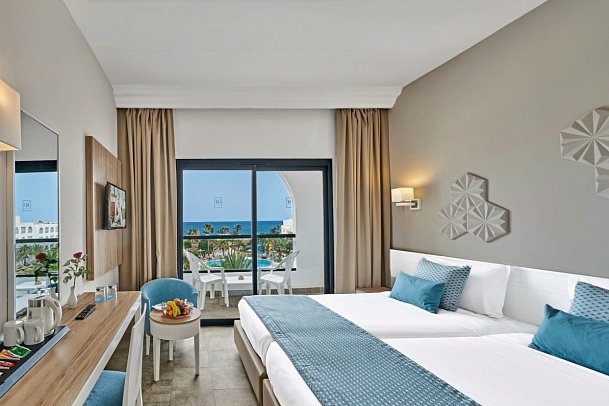 Nozha Beach & Spa - Wohnbeispiel Doppelzimmer Meerblick (Zimmercodierungen D1M & DCM)