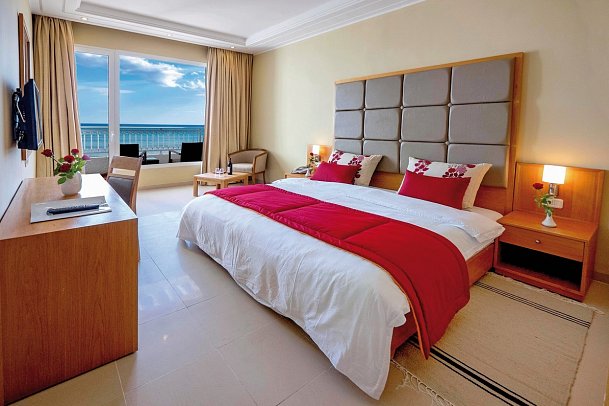 Bel Azur Thalasso & Bungalows - Wohnbeispiel Doppelzimmer Meerblick (Zimmercodierungen D1M & DCM)