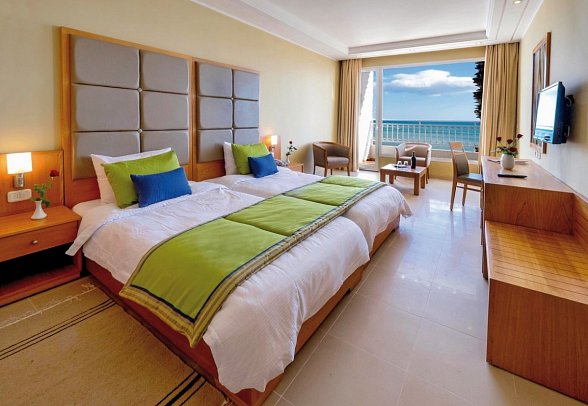 Bel Azur Thalasso & Bungalows - Wohnbeispiel Doppelzimmer Meerblick (Zimmercodierungen D1M & DCM)