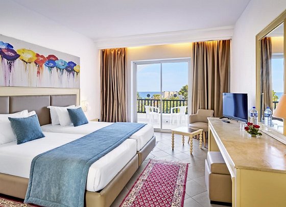 Monarque El Fatimi & Aquapark Mahdia - Wohnbeispiel Doppelzimmer Meerblick (Zimmercodierungen DBM & DCM)