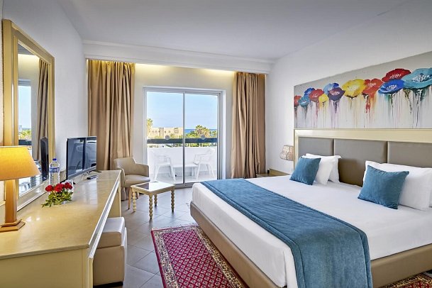 Monarque El Fatimi & Aquapark Mahdia - Wohnbeispiel Doppelzimmer Meerblick (Zimmercodierungen DBM & DCM)