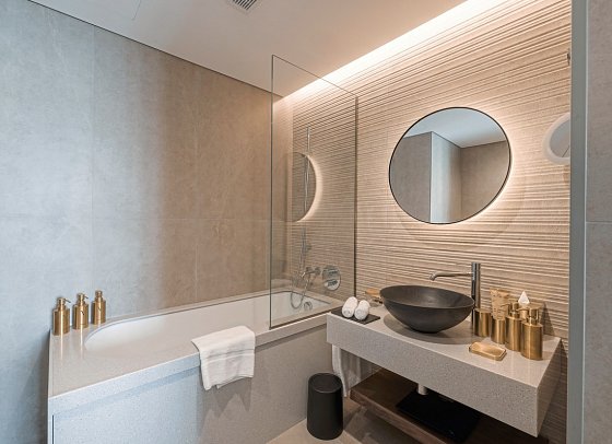 Verdala Wellness AX Privilege - Badbeispiel Doppelzimmer Komfort (Zimmercodierung DF1)