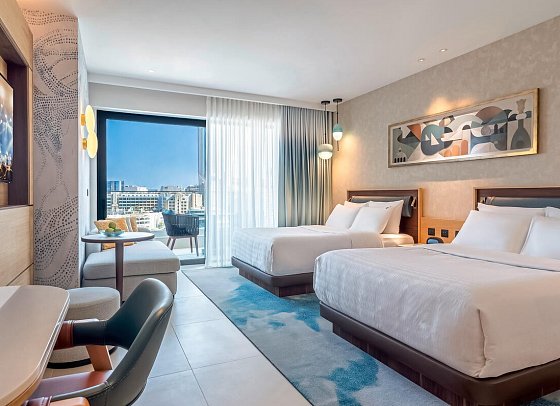 Hard Rock Hotel Malta - Wohnbeispiel Doppelzimmer Deluxe (Zimmercodierung DD1)