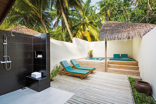 Meeru Maldives Resort Island - Wohnbeispiel Jacuzzi Beach Villa (Zimmercodierung VB2)