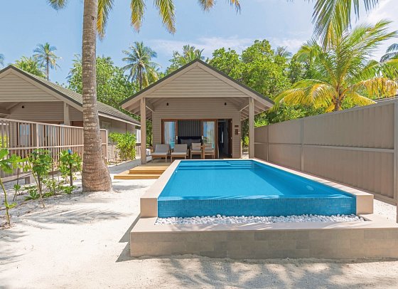 Meeru Maldives Resort Island - Wohnbeispiel Beach Pool Villa (Zimmercodierung VB3)
