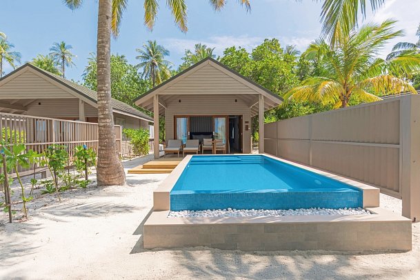 Meeru Maldives Resort Island - Wohnbeispiel Beach Pool Villa (Zimmercodierung VB3)