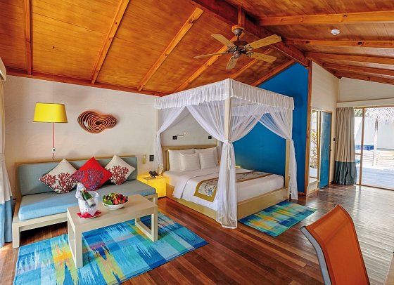 Meeru Maldives Resort Island - Wohnbeispiel Jacuzzi Beach Villa (Zimmercodierung VB2)