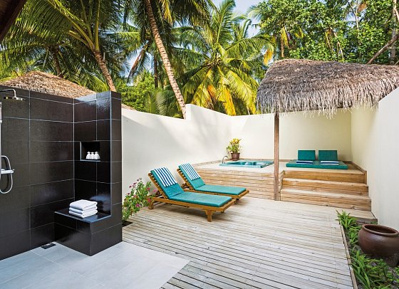 Meeru Maldives Resort Island - Wohnbeispiel Jacuzzi Beach Villa (Zimmercodierung VB2)