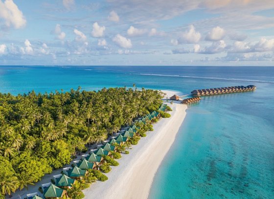 Meeru Maldives Resort Island - Wohnbeispiel Water Front Villa (Zimmercodierung VX1)