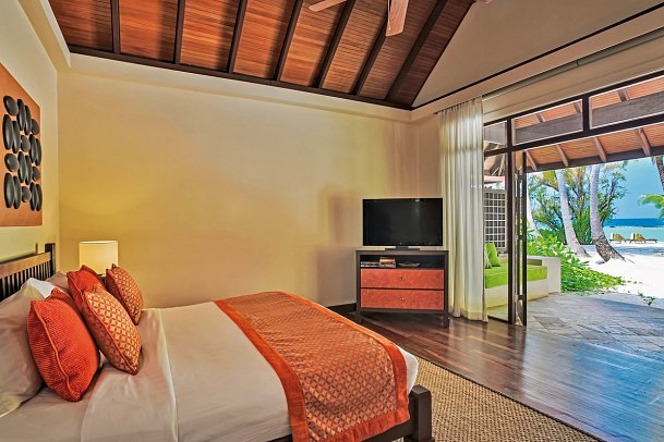 Kurumba Maldives - Wohnbeispiel Deluxe Bungalow (Zimmercodierung BD1)
