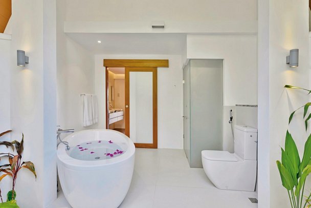 Kandolhu Maldives - Beispiel Bad Duplex Pool Villa (Zimmercodierung VB3)
