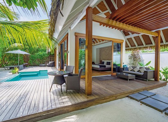 Kandolhu Maldives - Wohnbeispiel Pool Villa (Zimmercodierung VB2)