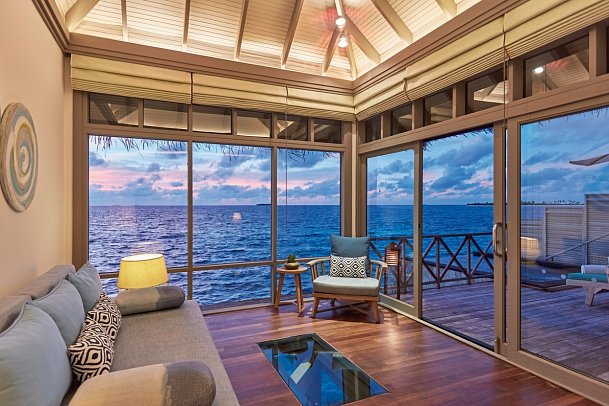 JA Manafaru - Wohnbeispiel Sunset Water Villa with Pool (Zimmercodierung VX2)