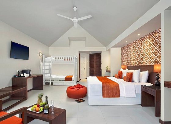 ADAARAN Select Hudhuranfushi - Wohnbeispiel Family Beach Villa (Zimmercodierungen FB1, FB2, FB3, FV1, FV2 & FV3)
