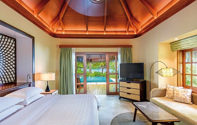 Sheraton Maldives Full Moon Resort & Spa - Wohnbeispiel Cottage with Pool (Zimmercodierung BQ1)