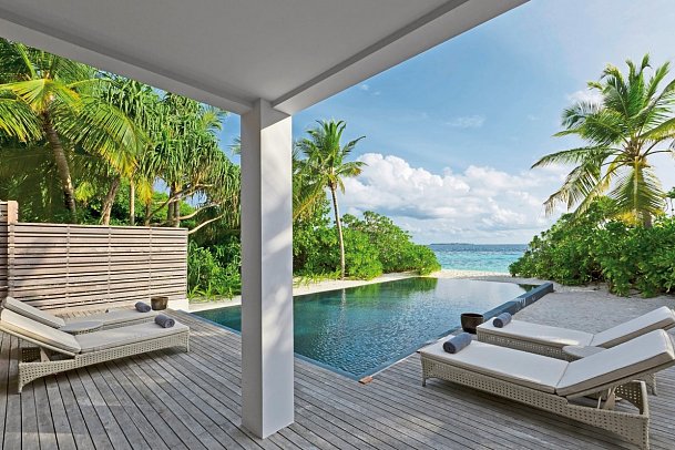 Dusit Thani Maldives - Wohnbeispiel 2 Bedrooms Beach Pool Villa (Zimmercodierung FB1)
