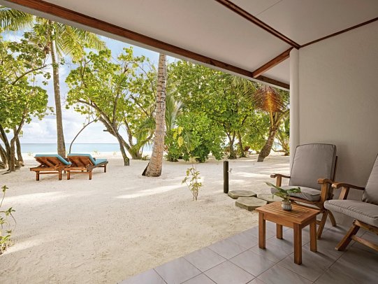 Villa Park Sun Island - Beispiel Terrasse Beach Villa (Zimmercodierungen VB1 & VB7)