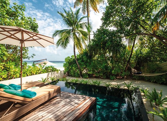 Constance Halaveli Maldives - Wohnbeispiel Beach Villa (Zimmercodierung VB1)
