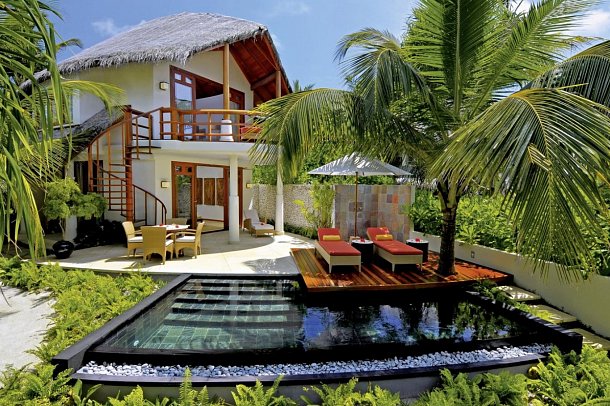 Constance Halaveli Maldives - Wohnbeispiel Double Story Beach Villa with Private Pool (Zimmercodierung VB2)