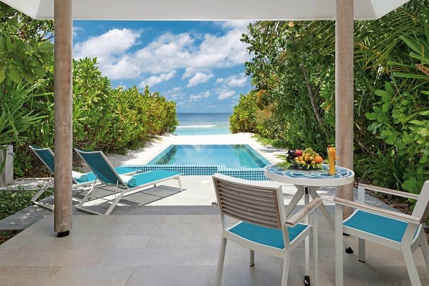 Kandima Maldives - Wohnbeispiel Beach Pool Villa with Swirlpool (Zimmercodierungen VB2 & VB3)