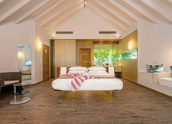 Cocoon Maldives - Wohnbeispiel Beach Suite (Zimmercodierungen WB1 & WB2)