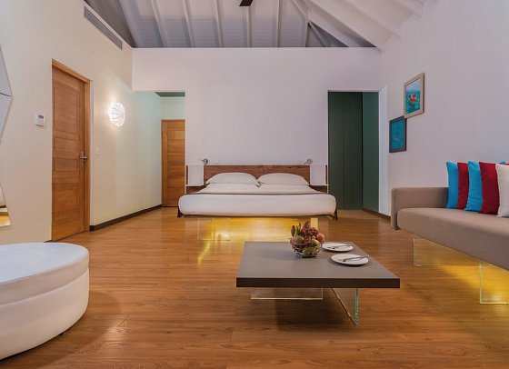 Cocoon Maldives - Wohnbeispiel Lagoon Suite (Zimmercodierung WX1)