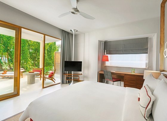 Niva Dhigali Maldives - Wohnbeispiel Beach Bungalow (Zimmercodierung BB1)