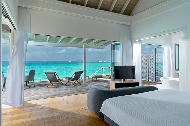 Niva Kuramathi Maldives - Wohnbeispiel Deluxe Water Villa (Zimmercodierung VX2)