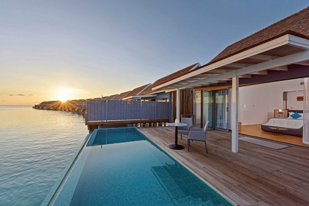 Niva Kuramathi Maldives - Wohnbeispiel Thundi Water Villa with Pool (Zimmercodierung VX4)