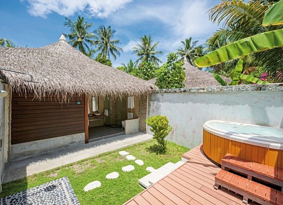 Niva Kuramathi Maldives - Wohnbeispiel Beach Bungalow (Zimmercodierung BB1)