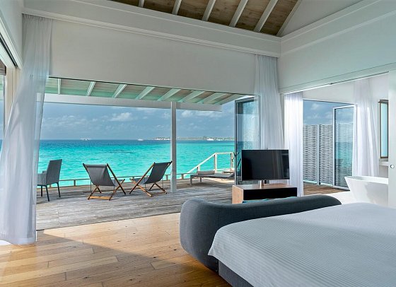 Niva Kuramathi Maldives - Wohnbeispiel Deluxe Water Villa (Zimmercodierung VX2)