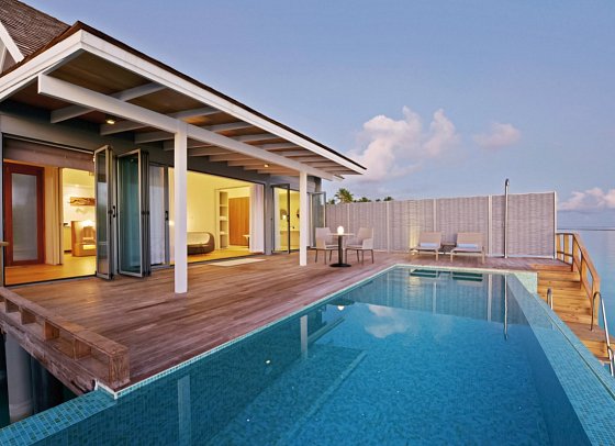 Niva Kuramathi Maldives - Wohnbeispiel Water Villa with Pool (Zimmercodierung VX3)