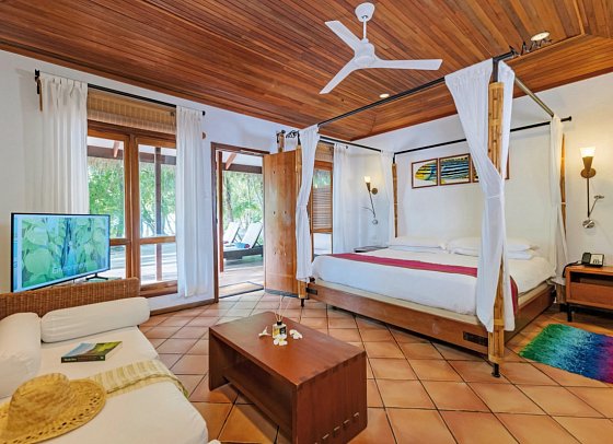 Niva Kuramathi Maldives - Wohnbeispiel Beach Villa (Zimmercodierungen VB1 & VB2)