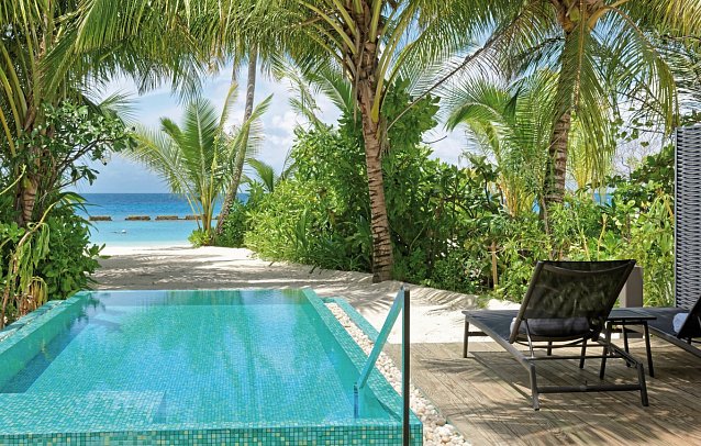 Outrigger Maldives Maafushivaru Resort - Wohnbeispiel Beach Villa with Private Pool (Zimmercodierung VB2)