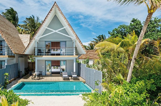 Outrigger Maldives Maafushivaru Resort - Wohnbeispiel Two Bedroom Beach Villa with Private Pool (Zimmercodierung VB3)