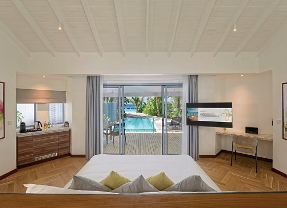 Outrigger Maldives Maafushivaru Resort - Wohnbeispiel Beach Villa with Private Pool (Zimmercodierung VB2)