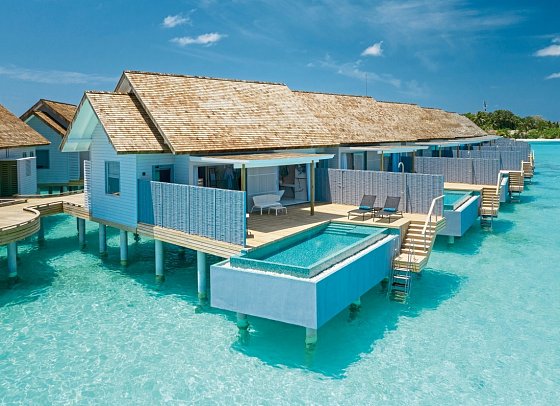 Outrigger Maldives Maafushivaru Resort - Wohnbeispiel Over Water Villa with Private Pool (Zimmercodierungen VX2 & VX5)