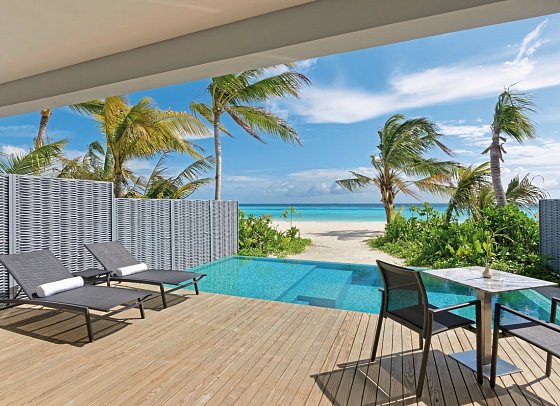 Outrigger Maldives Maafushivaru Resort - Wohnbeispiel Two Bedroom Beach Villa with Pool (Zimmercodierung VB3)