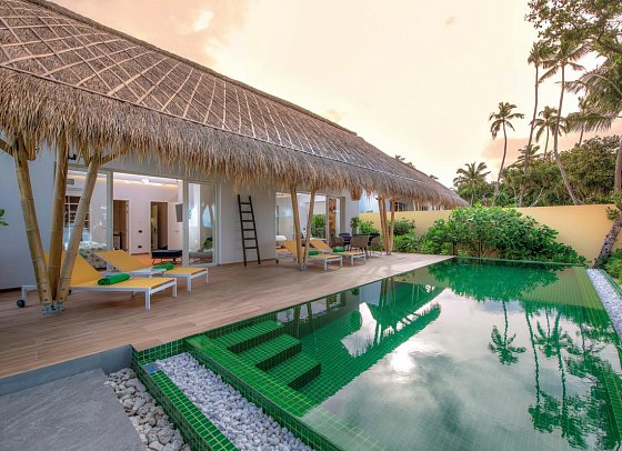 Emerald Maldives Resort & Spa - Wohnbeispiel Family Beach Villa with Pool (Zimmercodierung FB1)