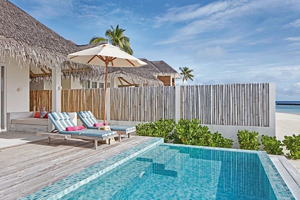 Sun Siyam Iru Veli - Wohnbeispiel Beach Villa with Pool (Zimmercodierung VB1)