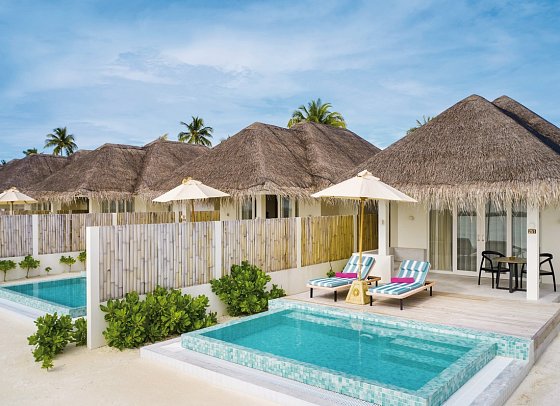 Sun Siyam Iru Veli Maldives - Wohnbeispiel Beach Villa with Pool (Zimmercodierungen VB1 & VV1)