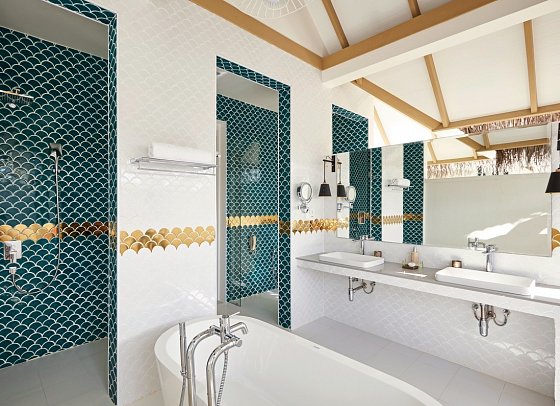 Sun Siyam Iru Veli Maldives - Beispiel Bad Beach Villa with Pool (Zimmercodierungen VB1 & VV1)