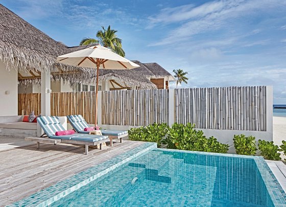 Sun Siyam Iru Veli Maldives - Wohnbeispiel Beach Villa with Pool (Zimmercodierungen VB1 & VV1)
