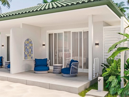Eri Maldives - Beispiel Terrasse Beach Villa (Zimmercodierungen VB2 & VB3)