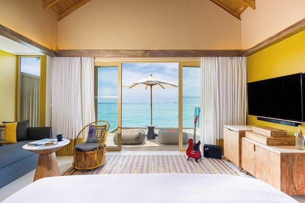 Hard Rock Hotel Maldives - Wohnbeispiel Platinum Overwater Villa (Zimmercodierung VX1)
