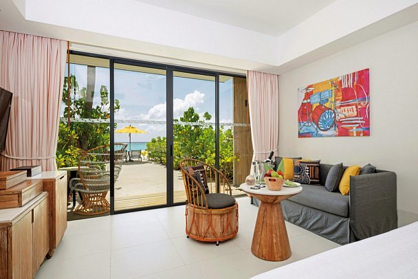 Hard Rock Hotel Maldives - Wohnbeispiel Silver Beach Studio (Zimmercodierung SB1)
